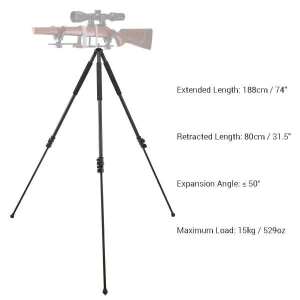 Vector Optics BBS Tripod Skytestøtte - 80-188cm - Image 4