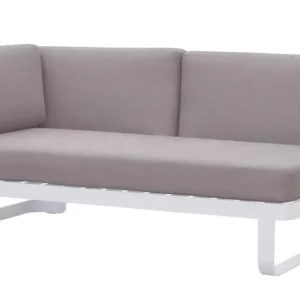 Gardenart moderne utesofa med venstre armlene. Hvit/kaki (100501V)