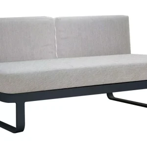 Gardenart moderne utesofa uten armlener. Sort/kaki (100502)
