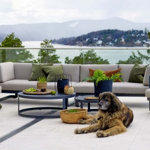 Gardenart moderne fireseter hagesofa – Utesofa med to fleksible moduler