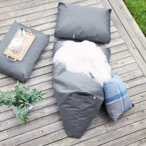 Utsolgt Felix lounger beanbag grå – TRIMM (1015) – Utemøbler