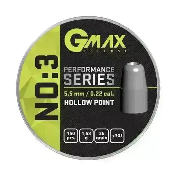 Gmax NO:3 Slugs til Luftvåpen 5.5mm - 26gr - 150stk - Image 2