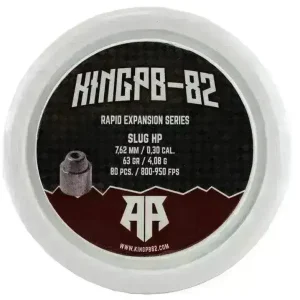 KingPB-82 RT Target Slugs til Luftvåpen 7.62mm - 63gr - 80stk