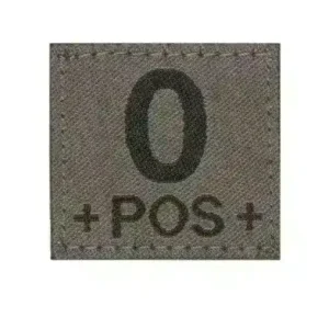 Patch - Blodtype 0+ Borrelås - Type 0 Positiv