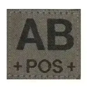 Patch - Blodtype AB+ Borrelås - Type AB Positiv
