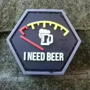 Patch - I Need Beer Rubber - Rød