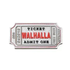Patch - Large Walhalla Ticket Rubber - Hvit