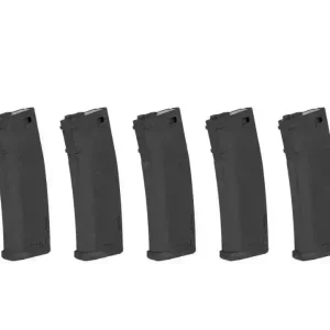 SA - 5stk S-Magasin til M4/M16 Airsoft - 125skudds Mid-Cap Svart
