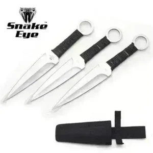 SE - Kunai Kasteknivsett - 3stk Kniver med Slire